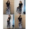 Zeagoo Womens Midi Dress Summer Short Sleeve Dress with Pockets 2025 Casual Floral T-Shirt Dress Flowy Beach Sundress(Black Floral-04)