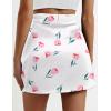 Zeagoo Womens Mini Skirts Elastic High Waisted Skirts Stain A-Line Zipper Party Club Skirt 2025(Beige Floral)