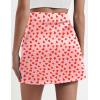 Zeagoo Womens Mini Skirts Elastic High Waisted Skirts Stain A-Line Zipper Party Club Skirt 2025(Love Floral)