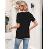 Zeagoo Women’s Short Sleeve Sweater 2026 Spring Summer V Neck Lightweight Tops Dressy Blouses Business Casual Outfits(Black)