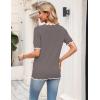 Zeagoo Women’s Short Sleeve Sweater 2026 Spring Summer V Neck Lightweight Tops Dressy Blouses Business Casual Outfits(Brown)