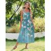 Zeagoo Women’s Summer Casual Boho Sundress Spaghetti Strap Square Neck Flowy Midi Dresses A Line Beach Dress with Pockets(02-zw89)