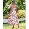 Zeagoo Women’s Summer Casual Boho Sundress Spaghetti Strap Square Neck Flowy Midi Dresses A Line Beach Dress with Pockets(03-pink Floral)
