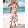 Zeagoo Women’s Summer Casual Boho Sundress Spaghetti Strap Square Neck Flowy Midi Dresses A Line Beach Dress with Pockets(03-pink Floral)