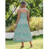 Zeagoo Women’s Summer Casual Boho Sundress Spaghetti Strap Square Neck Flowy Midi Dresses A Line Beach Dress with Pockets(04-pa169)