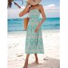 Zeagoo Women’s Summer Casual Boho Sundress Spaghetti Strap Square Neck Flowy Midi Dresses A Line Beach Dress with Pockets(04-pa169)