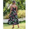 Zeagoo Women’s Summer Casual Boho Sundress Spaghetti Strap Square Neck Flowy Midi Dresses A Line Beach Dress with Pockets(A04-hp30)