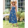 Zeagoo Women’s Summer Casual Boho Sundress Spaghetti Strap Square Neck Flowy Midi Dresses A Line Beach Dress with Pockets(Bf165)