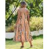 Zeagoo Women’s Summer Casual Boho Sundress Spaghetti Strap Square Neck Flowy Midi Dresses A Line Beach Dress with Pockets(Cx258)