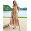Zeagoo Women’s Summer Casual Boho Sundress Spaghetti Strap Square Neck Flowy Midi Dresses A Line Beach Dress with Pockets(Cx258)