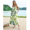Zeagoo Women’s Summer Casual Boho Sundress Spaghetti Strap Square Neck Flowy Midi Dresses A Line Beach Dress with Pockets(Green1)