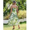 Zeagoo Women’s Summer Casual Boho Sundress Spaghetti Strap Square Neck Flowy Midi Dresses A Line Beach Dress with Pockets(Green1)