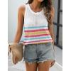 Zeagoo Womens Summer Crochet Sleeveless Sweater Vest Round Neck Hollow Out Knit Tank Tops Casual Loose Cami Tops(Tz185)