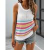 Zeagoo Womens Summer Crochet Sleeveless Sweater Vest Round Neck Hollow Out Knit Tank Tops Casual Loose Cami Tops(Tz185)