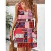 Zeagoo Womens Summer Dress 2026 Loose V Neck Sleeveless Sundresses Swimsuit Coverup with Pockets Floral Tank Dresses(Bohemian-printed-2)