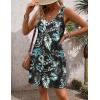 Zeagoo Womens Summer Dress 2026 Loose V Neck Sleeveless Sundresses Swimsuit Coverup with Pockets Floral Tank Dresses(Leaf-printed-2)