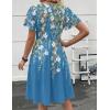 Zeagoo Womens Summer Dress Casual Swing Floral Ruffle Short Sleeve Sundresses Beach Mini A-line Shift Dress 2026 with Pockets(Blue Sf223)