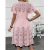 Zeagoo Womens Summer Dress Casual Swing Floral Ruffle Short Sleeve Sundresses Beach Mini A-line Shift Dress 2026 with Pockets(Pink Sf292)