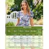 Zeagoo Womens Summer Dress Mini Petal Short Sleeve Dresses Pleated Button Down V Neck Floral Beach Swing Vacation Dress 2025(Big Floral White)