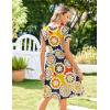 Zeagoo Womens Summer Dress Mini Petal Short Sleeve Dresses Pleated Button Down V Neck Floral Beach Swing Vacation Dress 2025(Picture-434)