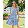 Zeagoo Womens Summer Dress Mini Petal Short Sleeve Dresses Pleated Button Down V Neck Floral Beach Swing Vacation Dress 2025(Picture-749)