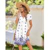Zeagoo Womens Summer Dress Mini Petal Short Sleeve Dresses Pleated Button Down V Neck Floral Beach Swing Vacation Dress 2025(Yg1)