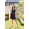 Zeagoo Womens Summer Dresses V Neck Sleeveless Sundresses Boho Beach Dress with Pockets A Line Tshirt Tank Dress(01-black)