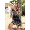 Zeagoo Womens Summer Dresses V Neck Sleeveless Sundresses Boho Beach Dress with Pockets A Line Tshirt Tank Dress(Black Floral 1)