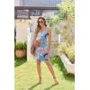 Zeagoo Womens Summer Dresses V Neck Sleeveless Sundresses Boho Beach Dress with Pockets A Line Tshirt Tank Dress(Colorful Floral 1)