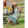 Zeagoo Womens Summer Sundress Boho Floral Casual Tank Dresses with Pockets Sleeveless Tiered Swing A Line Beach Dress(Baby Blue Floral)