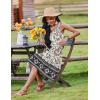Zeagoo Womens Summer Sundress Boho Floral Casual Tank Dresses with Pockets Sleeveless Tiered Swing A Line Beach Dress(Beige Red Floral)