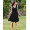 Zeagoo Womens Summer Sundress Boho Floral Casual Tank Dresses with Pockets Sleeveless Tiered Swing A Line Beach Dress(Black)