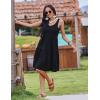 Zeagoo Womens Summer Sundress Boho Floral Casual Tank Dresses with Pockets Sleeveless Tiered Swing A Line Beach Dress(Black)