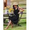 Zeagoo Womens Summer Sundress Boho Floral Casual Tank Dresses with Pockets Sleeveless Tiered Swing A Line Beach Dress(Black)