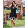 Zeagoo Womens Summer Sundress Boho Floral Casual Tank Dresses with Pockets Sleeveless Tiered Swing A Line Beach Dress(Black Floral)