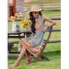 Zeagoo Womens Summer Sundress Boho Floral Casual Tank Dresses with Pockets Sleeveless Tiered Swing A Line Beach Dress(Blue Red Floral)