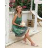 Zeagoo Womens Summer Sundress Boho Floral Casual Tank Dresses with Pockets Sleeveless Tiered Swing A Line Beach Dress(Green Floral)