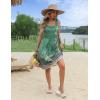 Zeagoo Womens Summer Sundress Boho Floral Casual Tank Dresses with Pockets Sleeveless Tiered Swing A Line Beach Dress(Green Floral)