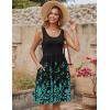 Zeagoo Womens Summer Sundress Boho Floral Casual Tank Dresses with Pockets Sleeveless Tiered Swing A Line Beach Dress(Navy Blue Floral)