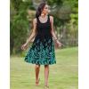 Zeagoo Womens Summer Sundress Boho Floral Casual Tank Dresses with Pockets Sleeveless Tiered Swing A Line Beach Dress(Navy Blue Floral)