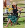 Zeagoo Womens Summer Sundress Boho Floral Casual Tank Dresses with Pockets Sleeveless Tiered Swing A Line Beach Dress(Navy Blue Floral)