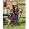 Zeagoo Womens Summer Sundress Boho Floral Casual Tank Dresses with Pockets Sleeveless Tiered Swing A Line Beach Dress(Red Floral)