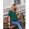 Zeagoo Womens Summer Tops V Neck Short Sleeve Shirts Dressy Casual Blouse Spring Vacation Tshirts Clothes(Green)