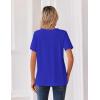 Zeagoo Womens Summer Tops V Neck Short Sleeve Shirts Dressy Casual Blouse Spring Vacation Tshirts Clothes(Sky Blue)
