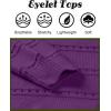 Zeagoo Womens Sweaters Cute Long Sleeve Off The Shoulder Pullover Tops Hollow Out Crochet Dressy Casual Outfits(A-dark Purple)