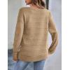 Zeagoo Womens Sweaters Cute Long Sleeve Off The Shoulder Pullover Tops Hollow Out Crochet Dressy Casual Outfits(A-khaki)
