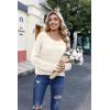 Zeagoo Womens Sweaters Cute Long Sleeve Off The Shoulder Pullover Tops Hollow Out Crochet Dressy Casual Outfits(A-white)