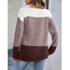 Zeagoo Womens Sweaters Cute Long Sleeve Off The Shoulder Pullover Tops Hollow Out Crochet Dressy Casual Outfits(Colorblock 284)