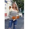 Zeagoo Womens Sweaters Cute Long Sleeve Off The Shoulder Pullover Tops Hollow Out Crochet Dressy Casual Outfits(Pat1)