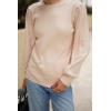 Zeagoo Womens Sweaters Fall 2026 Dressy Casual Long Sleeve Shirts Ribbed Knit Winter Outfits Puff Pullover Jumper Tops(A Apricot)